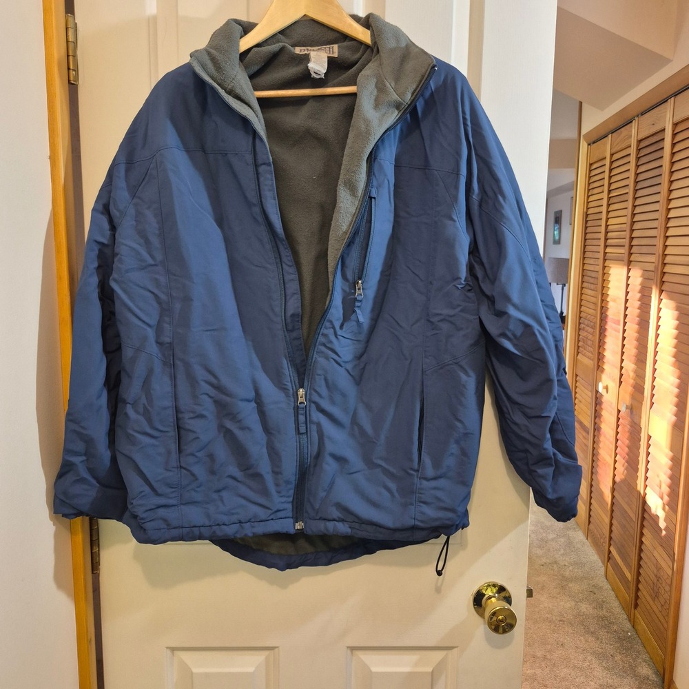 Duluth Trading Co Women LT Blue Supplex Nylon Fleece Lined Full Zip Jacket 32523